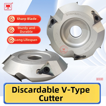 Aluminijska V-oblika freza s vodilicom – utorački nož, višezubna konstrukcija, pogodna za drvo, MDF i laminirane ploče