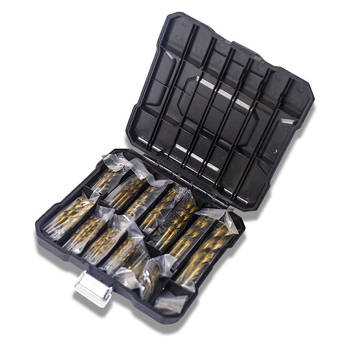 Сет от 99 винтови свредла, HSS с титаново покритие, в пластмасова кутия, за пробиване на дупки в стоманени плочи