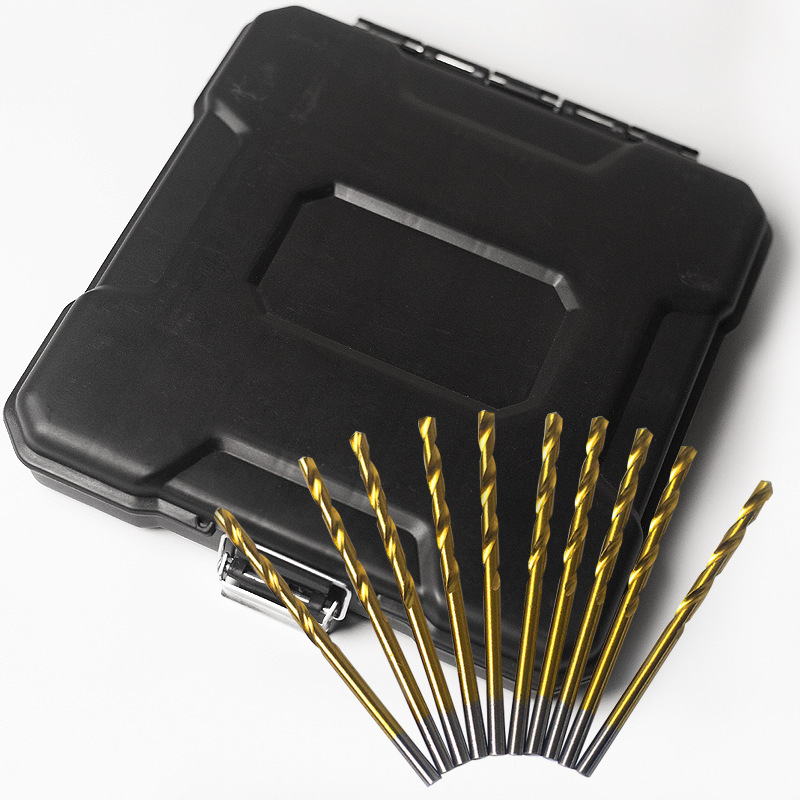 Сет от 99 винтови свредла, HSS с титаново покритие, в пластмасова кутия, за пробиване на дупки в стоманени плочи