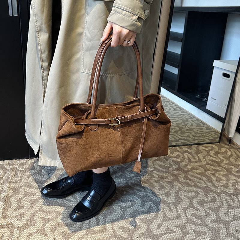 PU kožna tote torbica za žene – horizontalni kvadratni oblik, magnetska kopča, poliester podstava, unutarnji džep sa zatvaračem