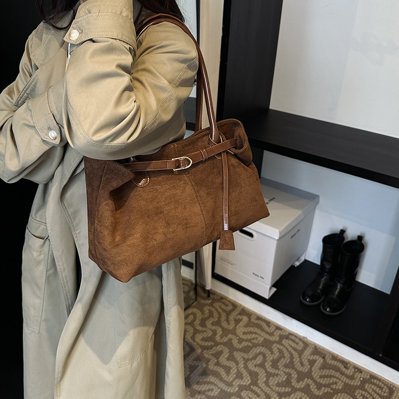 PU kožna tote torbica za žene – horizontalni kvadratni oblik, magnetska kopča, poliester podstava, unutarnji džep sa zatvaračem