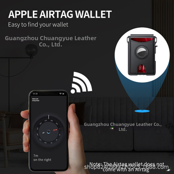 Мъжки PU портфейл със защита RFID, позициониращ тракер, магнитно флип затваряне, голям капацитет