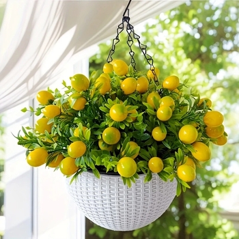 Umjetna grančica limuna, plastika, ubrizgavanje oblikovanje, sorta 3283093, biljka za viseću košaru