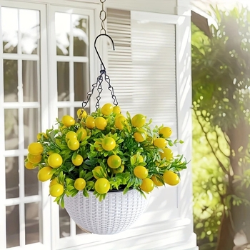 Изкуствен лимонов клон, пластмасов, инжекционно формован, сорт 3283093, растение за висяща саксия