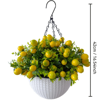 Изкуствен лимонов клон, пластмасов, инжекционно формован, сорт 3283093, растение за висяща саксия