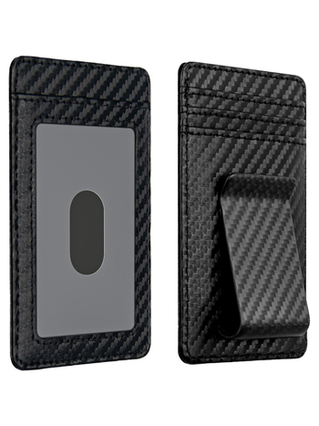 Kortelių dėklas – didelė talpa, lengvas, išplėtimas; PU + anglies pluoštas, languotas raštas, unisex verslo stilius