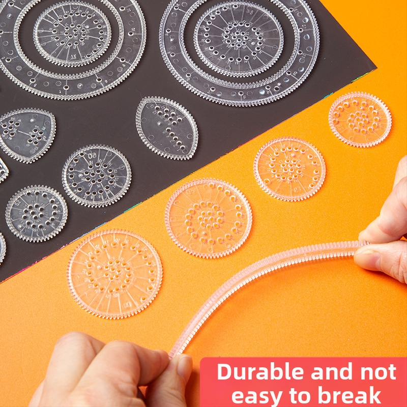 Геометричен набор за шаблони с калейдоскоп, пластмасов, 35 г, персонализиране