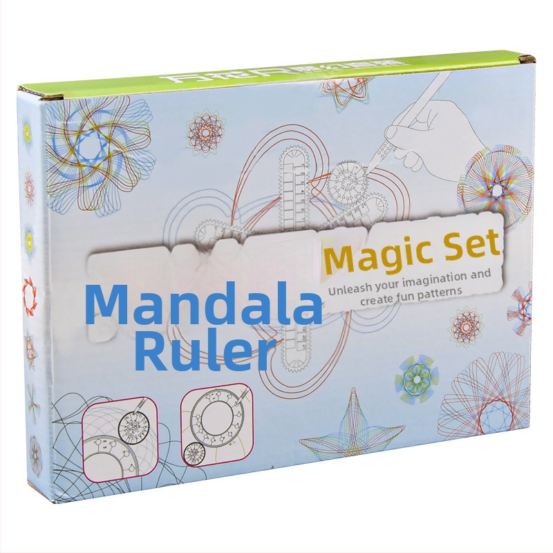 Геометричен набор за шаблони с калейдоскоп, пластмасов, 35 г, персонализиране