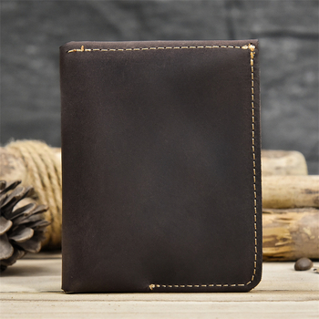 Πορτοφόλι κερμάτων από γνήσιο δέρμα, Unisex, Bi-fold, επένδυση πολυεστέρα, κορυφαίο στρώμα βοοειδούς δέρματος