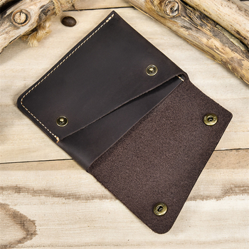 Πορτοφόλι κερμάτων από γνήσιο δέρμα, Unisex, Bi-fold, επένδυση πολυεστέρα, κορυφαίο στρώμα βοοειδούς δέρματος