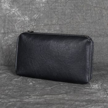 Мъжки кожен клъч, горен слой телешка кожа, уличен стил, издръжлив дизайн, Matt.