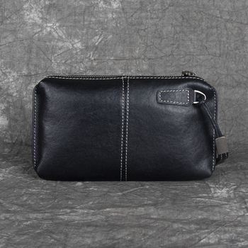 Мъжки кожен клъч, горен слой телешка кожа, уличен стил, издръжлив дизайн, Matt.