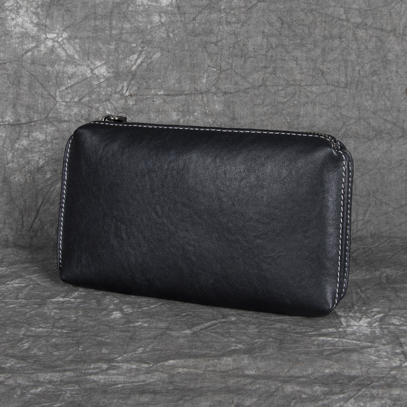 Pánska kožená klutch taška, koža najvyššej vrstvy hovädzieho dobytka, mestský štýl, odolná voči opotrebeniu, značka Matt.