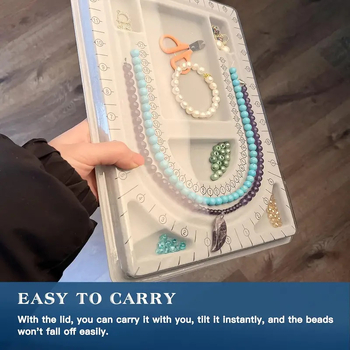 Perlų plokštelė apyrankėms – rankų darbo DIY plokštelė su dangteliu ir matavimo dialiu (Kilmė: Suzhou; Papuošalų plokštelė; 2024 vasara; Apdorojimas ar pritaikymas: Ne)