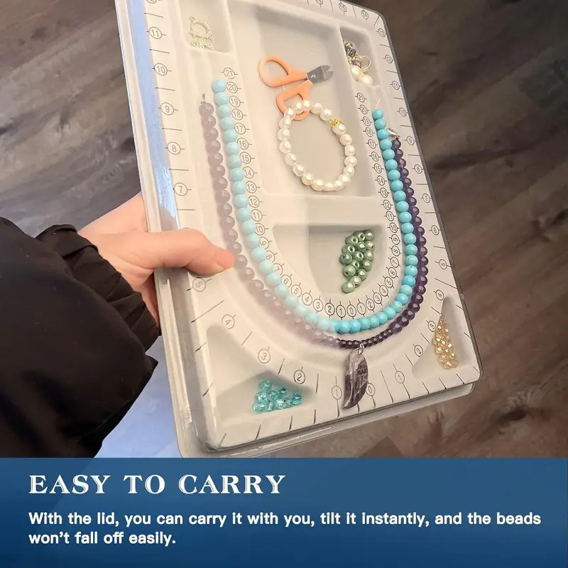 Perlų plokštelė apyrankėms – rankų darbo DIY plokštelė su dangteliu ir matavimo dialiu (Kilmė: Suzhou; Papuošalų plokštelė; 2024 vasara; Apdorojimas ar pritaikymas: Ne)