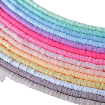 Χάντρες από μαλακό πηλό, στρογγυλές χάντρες σε στυλ μπαρόκ, σετ 14 τεμαχίων