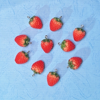 Κλειδοθήκη 3D σε σχήμα φράουλας, μέταλλο, στυλ καρτούν, κυκλοφορία Χειμώνας 2024