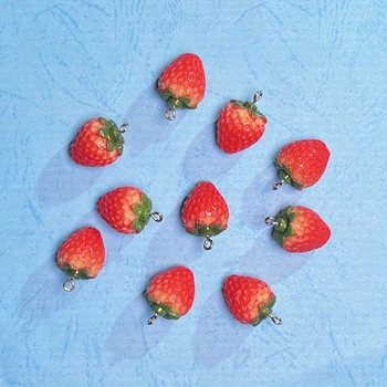 Κλειδοθήκη 3D σε σχήμα φράουλας, μέταλλο, στυλ καρτούν, κυκλοφορία Χειμώνας 2024