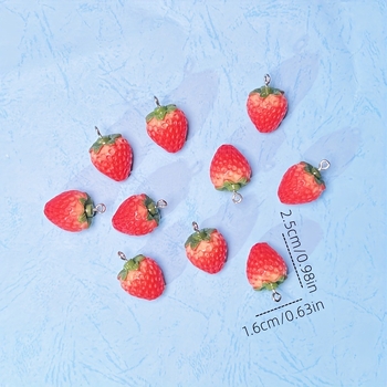 Κλειδοθήκη 3D σε σχήμα φράουλας, μέταλλο, στυλ καρτούν, κυκλοφορία Χειμώνας 2024