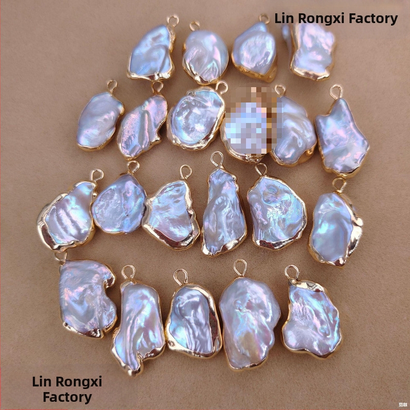 Обеци с едно висящо мънисто — пресноводни барокови Keshi перли, DIY бижута