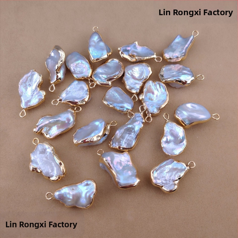 Обеци с едно висящо мънисто — пресноводни барокови Keshi перли, DIY бижута