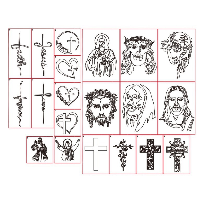 PET sienos šablonas dažymui su religinio figūros motyvu — Prekė Purple Butterfly — Medžiaga PET