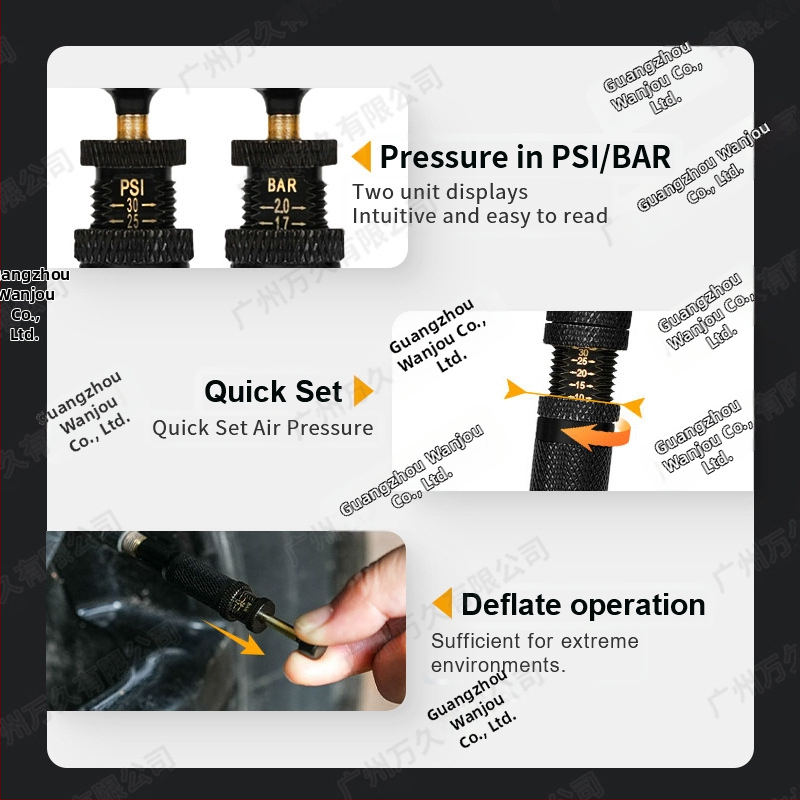 Automatický ventil na uvoľnenie vzduchu z pneumatiky – prenosný, rýchle zníženie tlaku, pre off-road/púštnu jazdu, PSI displej