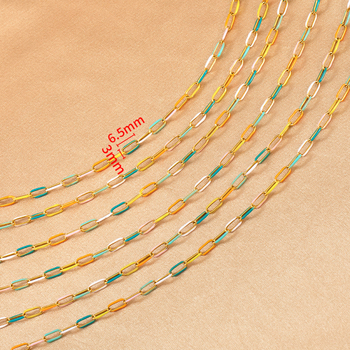 DIY κοσμήματα αξεσουάρ – αλυσίδα από ανοξείδωτο ατσάλι, επίστρωση με σταγόνες λαδιού, μοντέρνο στιλ για αστική μετακίνηση, Καλοκαίρι 2024