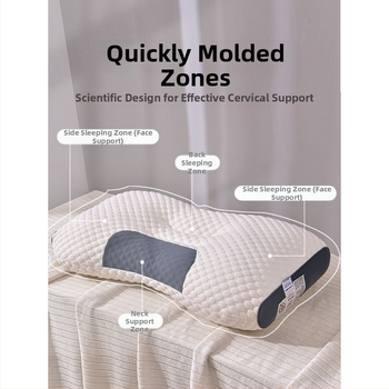 Stačiakampė kaklo atramos pagalvė su aukšto elastingumo pluošto užpildu, suaugusiems