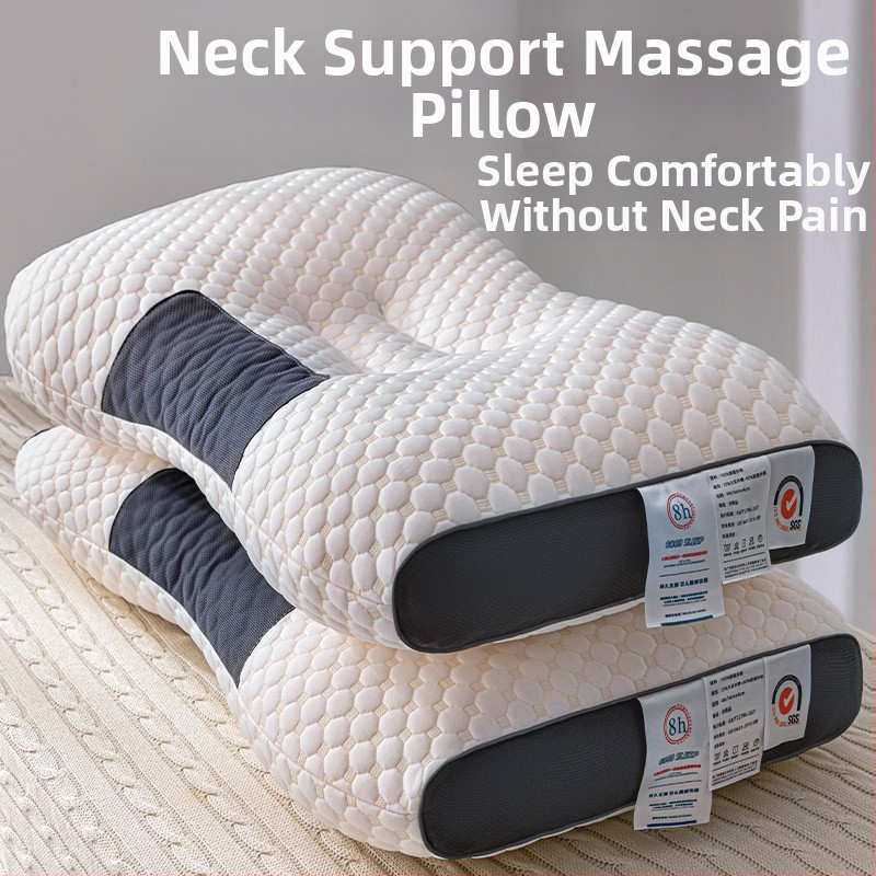 Stačiakampė kaklo atramos pagalvė su aukšto elastingumo pluošto užpildu, suaugusiems