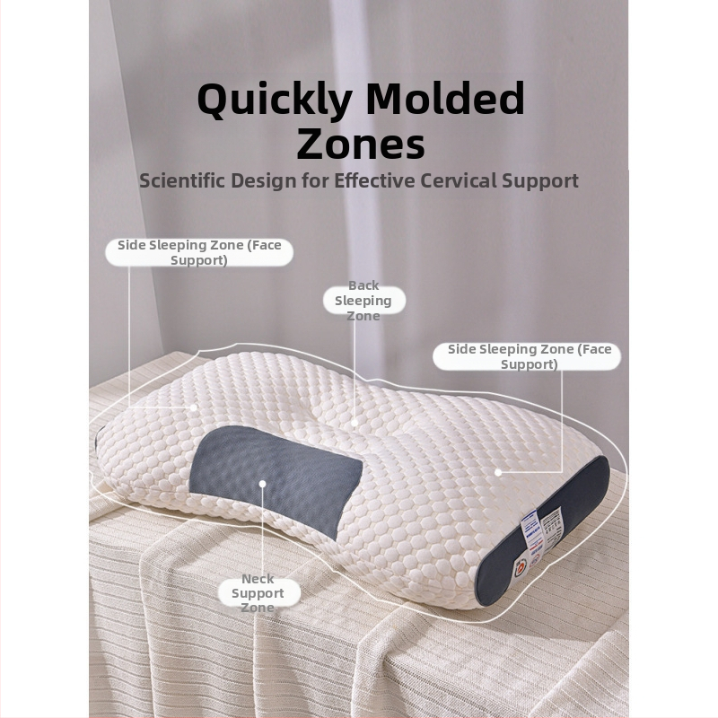 Stačiakampė kaklo atramos pagalvė su aukšto elastingumo pluošto užpildu, suaugusiems