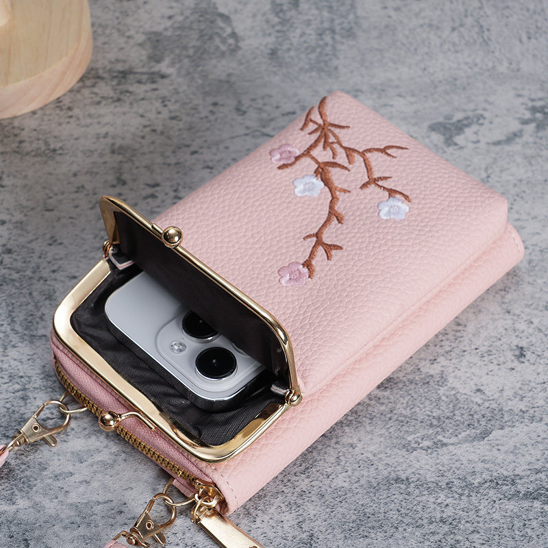 Išmaniųjų telefonų dėklas – corduroy audinys, užtrauktuko uždarymas, PU vidus; 2018 m. pavasaris; verslo kelionėms