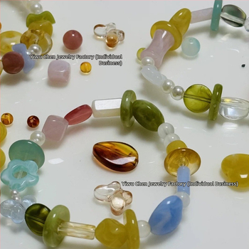 DIY κιτ για κοσμήματα με ακρυλικά χάντρες – ανάμεικτές χάντρες για βραχιόλια και αλυσίδες τηλεφώνου, 100 g