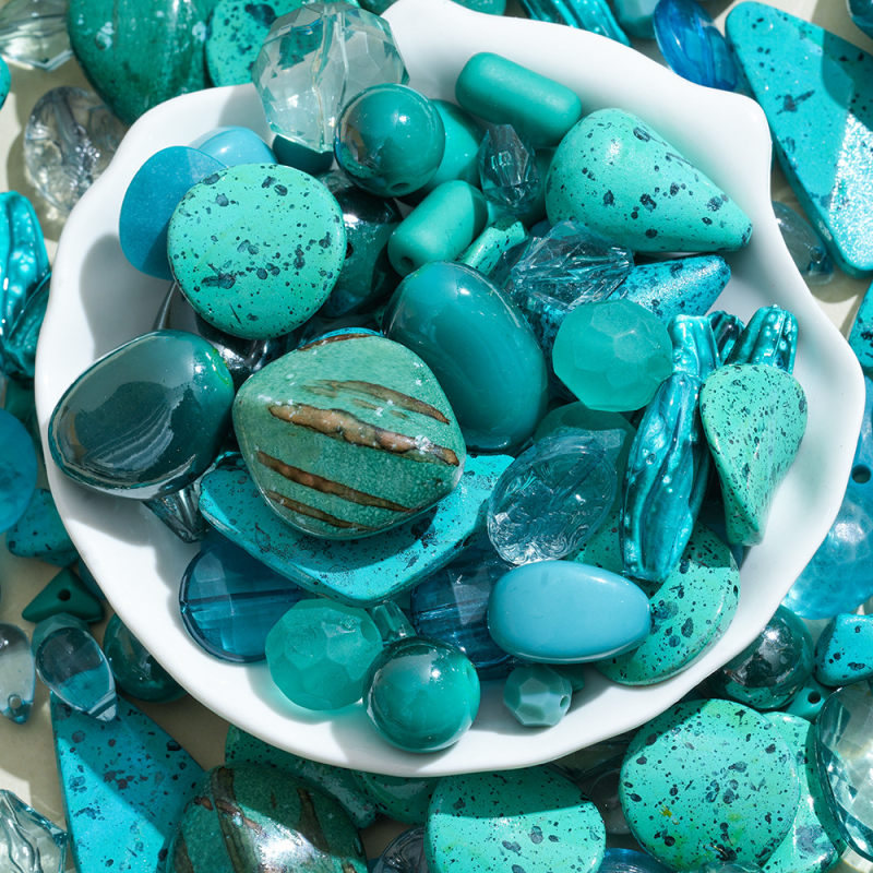 Свободни мъниста за мозайка – Барокови фрагменти, изкуствен кристал, електроплакиране