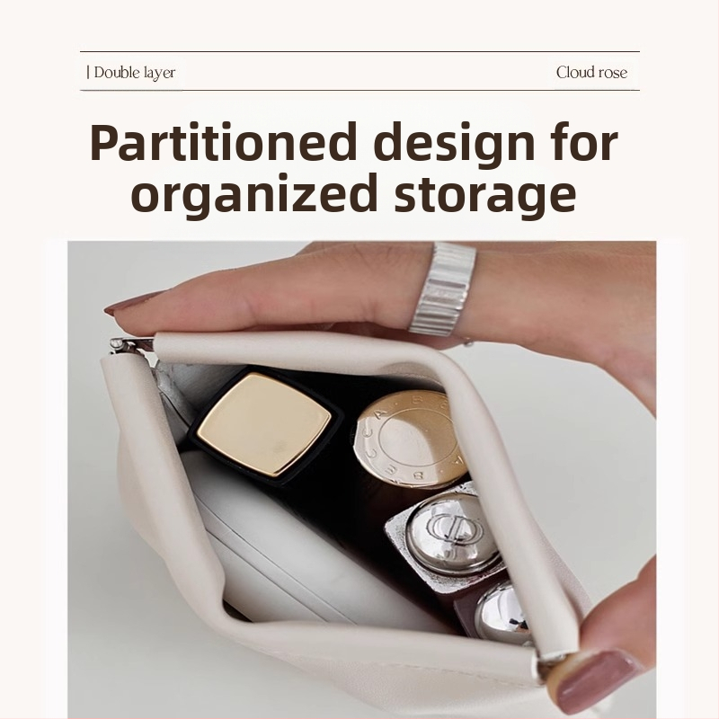 Taška na káble s automatickým uzatvorením, PU povrch a flanelová podšívka, vodeodolný organizér káblov pre drôtové slúchadlá a nabíjačku