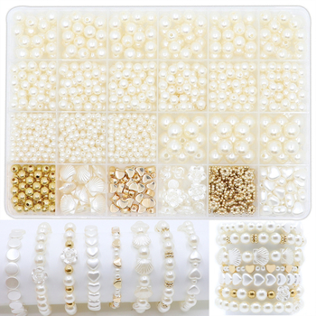 DIY set za narukvicu s perlicama – plastika/smola, elektroplatinga, originalni dizajn, proljeće 2025