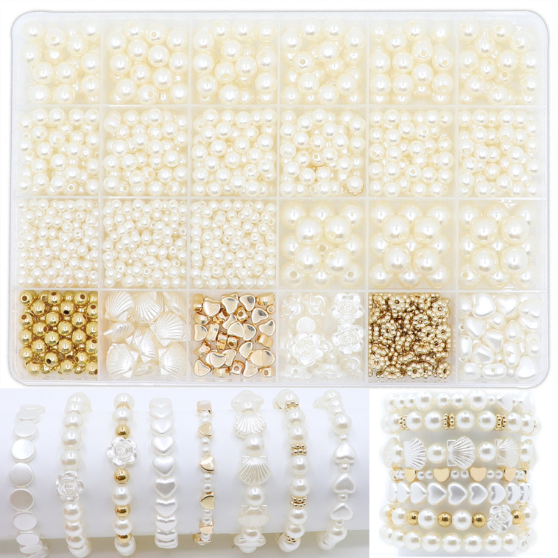 DIY set za narukvicu s perlicama – plastika/smola, elektroplatinga, originalni dizajn, proljeće 2025