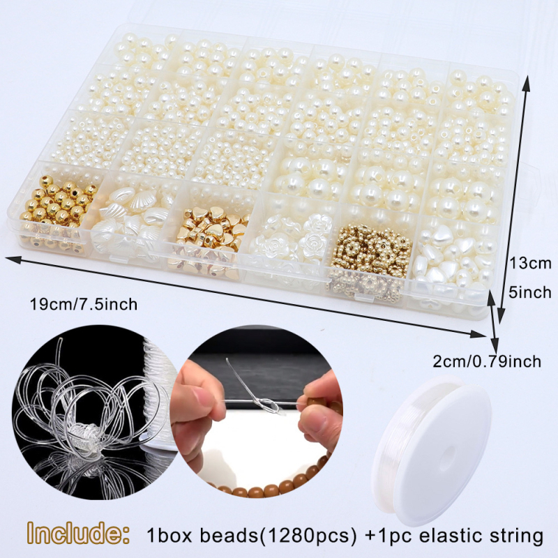 DIY set za narukvicu s perlicama – plastika/smola, elektroplatinga, originalni dizajn, proljeće 2025