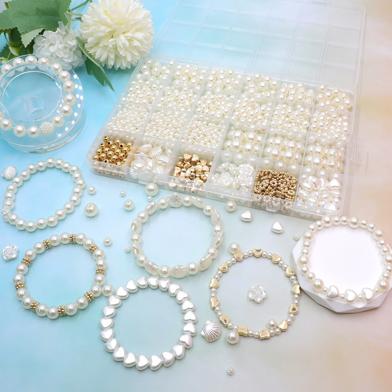 DIY set za narukvicu s perlicama – plastika/smola, elektroplatinga, originalni dizajn, proljeće 2025