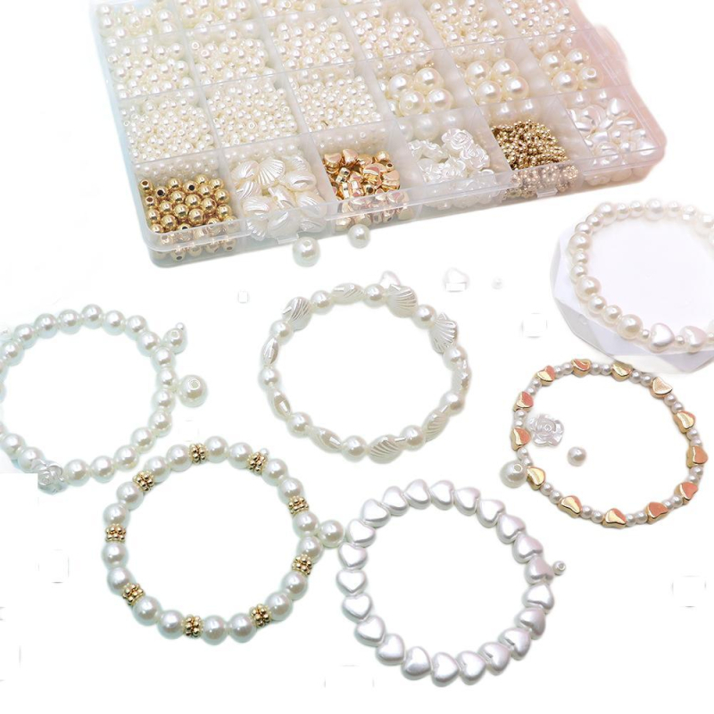 DIY set za narukvicu s perlicama – plastika/smola, elektroplatinga, originalni dizajn, proljeće 2025