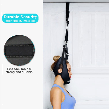 Δερμάτινη συσκευή έλξης αυχένα, φορητή για οικιακή χρήση, συσκευή φυσικοθεραπείας αυχένα, μοντέλο Neck Supplies