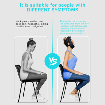 Δερμάτινη συσκευή έλξης αυχένα, φορητή για οικιακή χρήση, συσκευή φυσικοθεραπείας αυχένα, μοντέλο Neck Supplies
