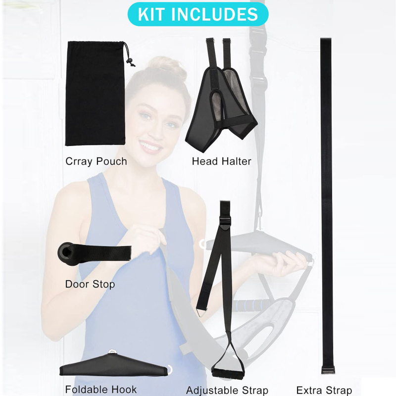 Δερμάτινη συσκευή έλξης αυχένα, φορητή για οικιακή χρήση, συσκευή φυσικοθεραπείας αυχένα, μοντέλο Neck Supplies