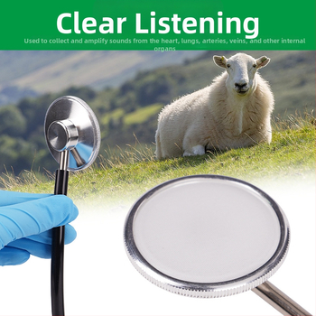 Stetoscop cu capete duble pentru animale de reproducere – echipament pentru creșterea animalelor; porci, vaci și oi; industrie zootehnică; garanție de calitate.