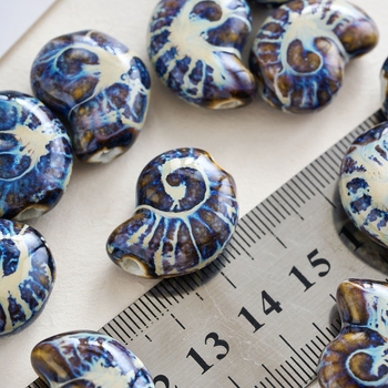 Κεραμικές χάντρες κογχών για DIY κοσμήματα, χάντρες με μεγάλο άνοιγμα, ελεύθερες χάντρες για γυναικείες σκουλαρίκια