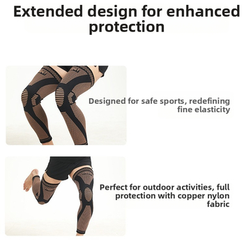 Προστασία γονάτου με ιόντα χαλκού για αθλητισμό – μαλακή, ελαστική, αναπνέουσα, αντιολισθητική από ίνες χαλκού και πολυεστέρα, κατάλληλη για μπάσκετ, τρέξιμο και ποδηλασία