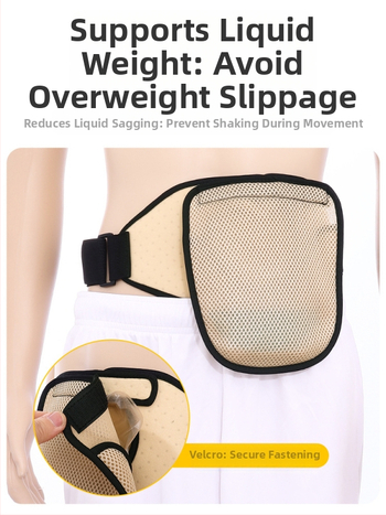 Ζώνη προστασίας ostomy για σακούλα – ζώνη μέσης, αδιαρροϊκή ασπίδα για ostomy σακούες, ύφασμα δίχτυ και Oxford, ελαστικός ιμάντας, σετ 50 τεμάχια