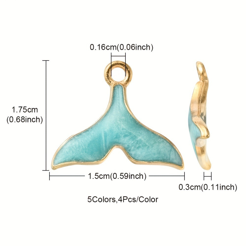 Piekabintas papuošalas - Lašėjimo alyvos paviršius, lydinys, undinėlės uodegos forma, Undinėlės uodegos serija, Pavasaris 2025