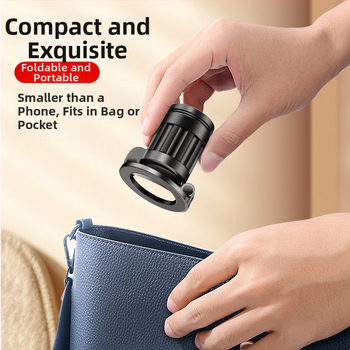 Stojan na telefón pre stolné použitie, prenosný na cestovanie, skladací, magnetický, zo zliatiny