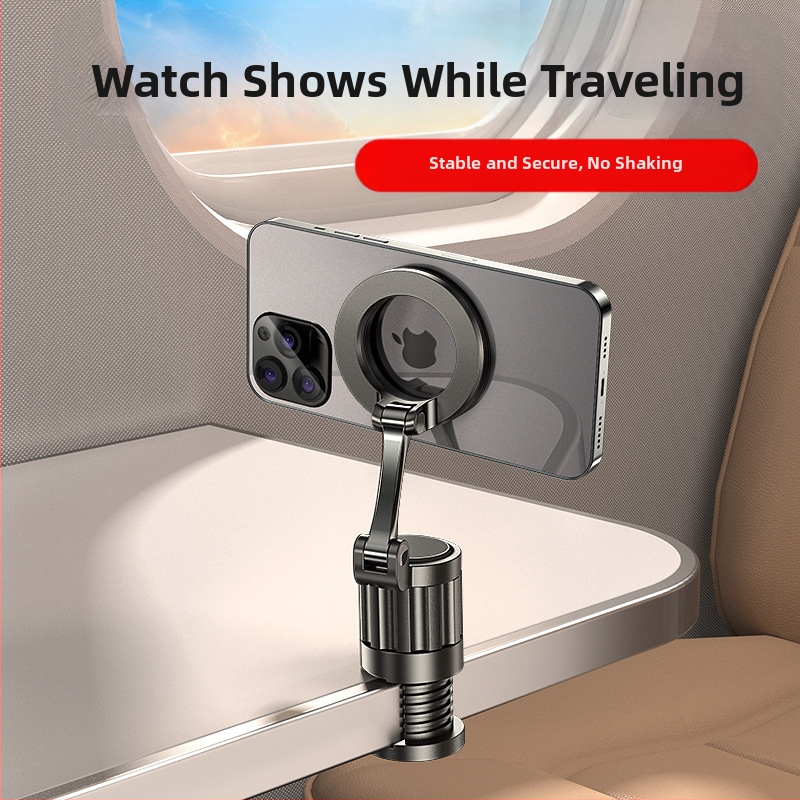 Stojan na telefón pre stolné použitie, prenosný na cestovanie, skladací, magnetický, zo zliatiny